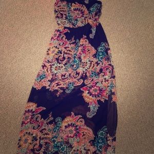 Express strapless maxi dress